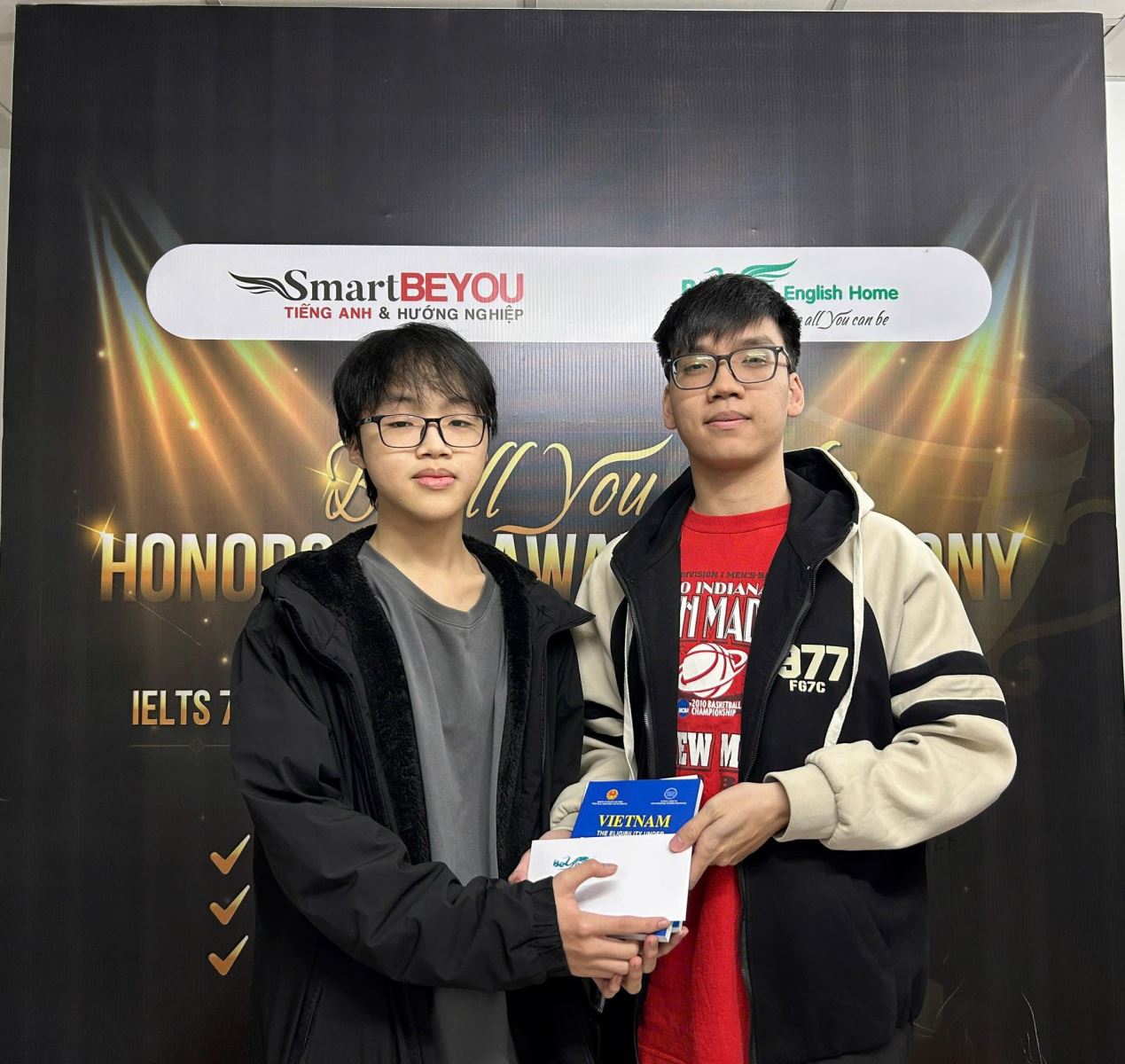 Chúc mừng Quang Anh đạt 7.5, vượt qua kỳ vọng của em và gia đình.